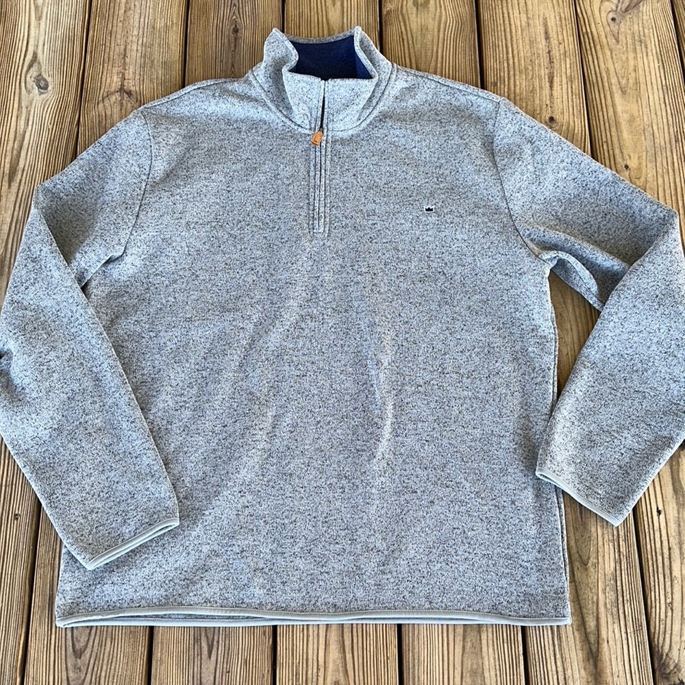 Crown & Ivy men’s gray pullover stretch jacket size L